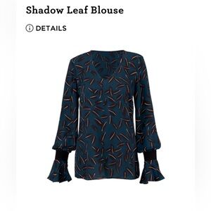 Cabi Shadow Leaf Blouse